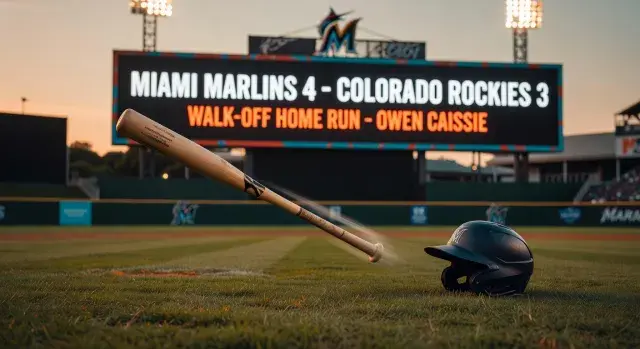 Miami Marlins defeat Colorado Rockies 4-3 on Owen Caissie's walk-off home run