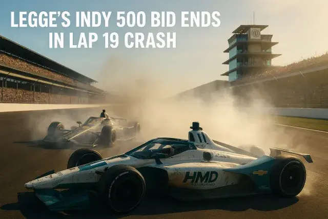 Legge's Indy 500 Bid Ends in Lap 19 Crash