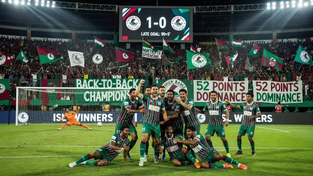 Mohun Bagan Super Giant Defend ISL League Winners Title With Late Petratos Strike