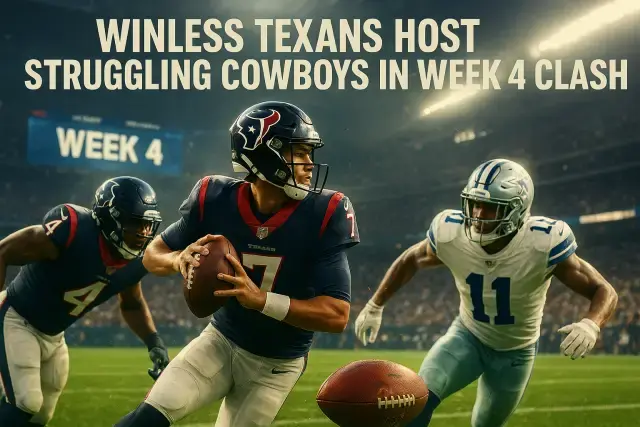 Winless Texans Host Struggling Cowboys in Week 4 Clash